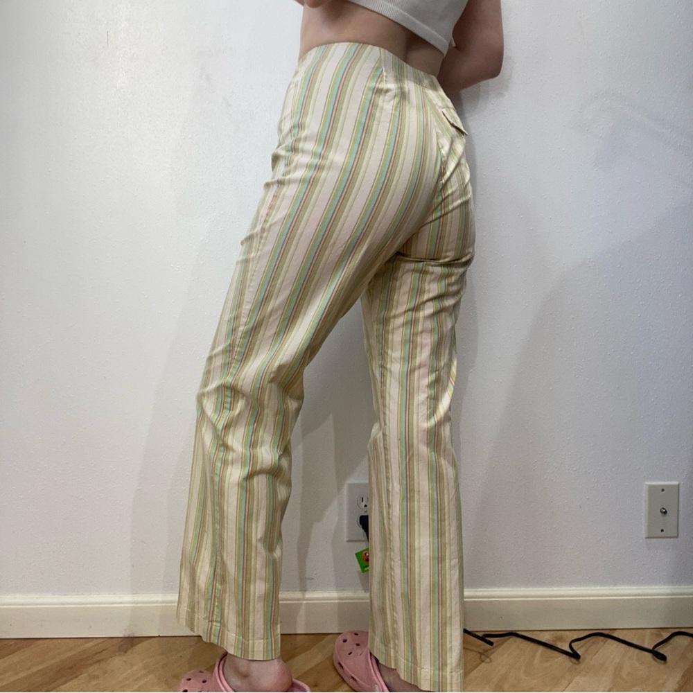 Vintage Pastel Striped Straight Leg Pants - Picture 2 of 7